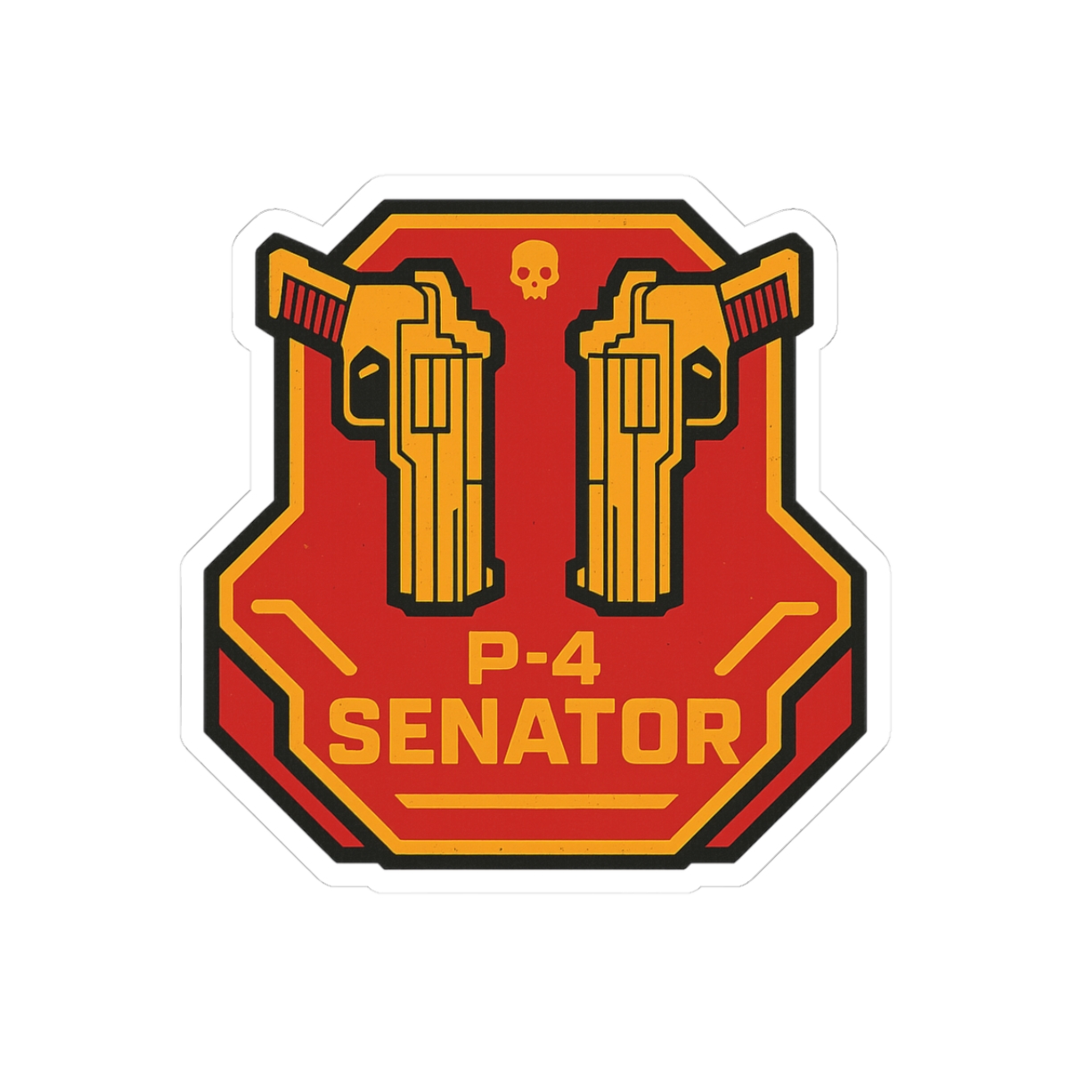 Trusty P-4 Senator Retro Sci-Fi Sticker | Bold Vinyl Decal