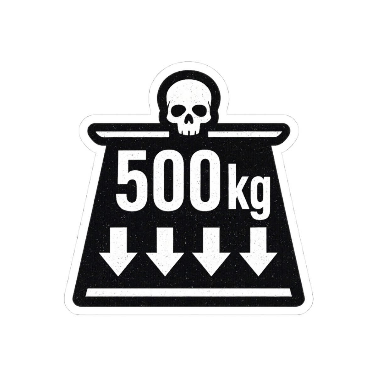 500kg Insignia Bold Sticker | Gym Power Vinyl Decal